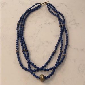 Akola Nova Necklace - Royal Blue/Gold